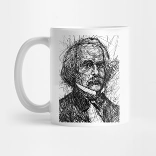 NATHANIEL HAWTHORNE ink portrait .1 Mug